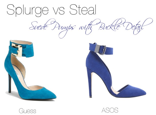 Splurge vs. Steal: Suede Pumps with Buckle Detail – Maria On Point